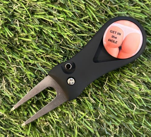 Get In The Hole Sexy GOLF BALL MARKER And Switch PITCH REPAIR TOOL