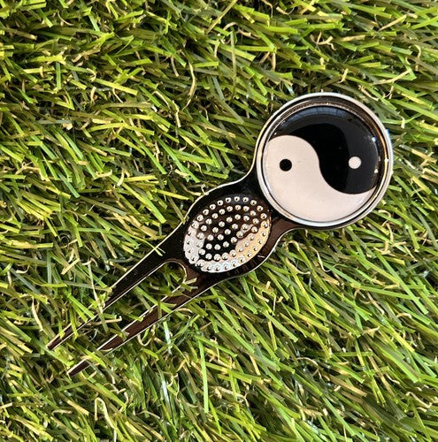 Ying Yang METAL GOLF BALL MARKER AND PITCH REPAIR TOOL