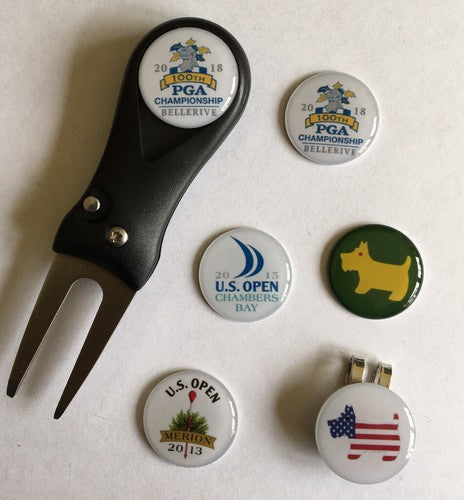 Pitchfork and Golf Hat Clip and 6 mixed Markers - FREE UK P&P