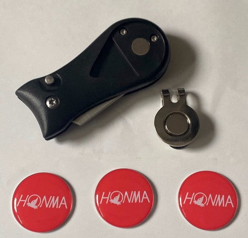 10 Sets Of Honma Golf Pitchfork Magnetic Hat Clip With 3 Honma Marker