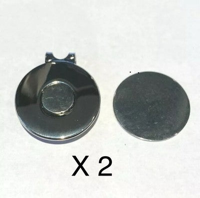 2 X Super Strong Magnetic Golf Hat Clips With Steel Marker