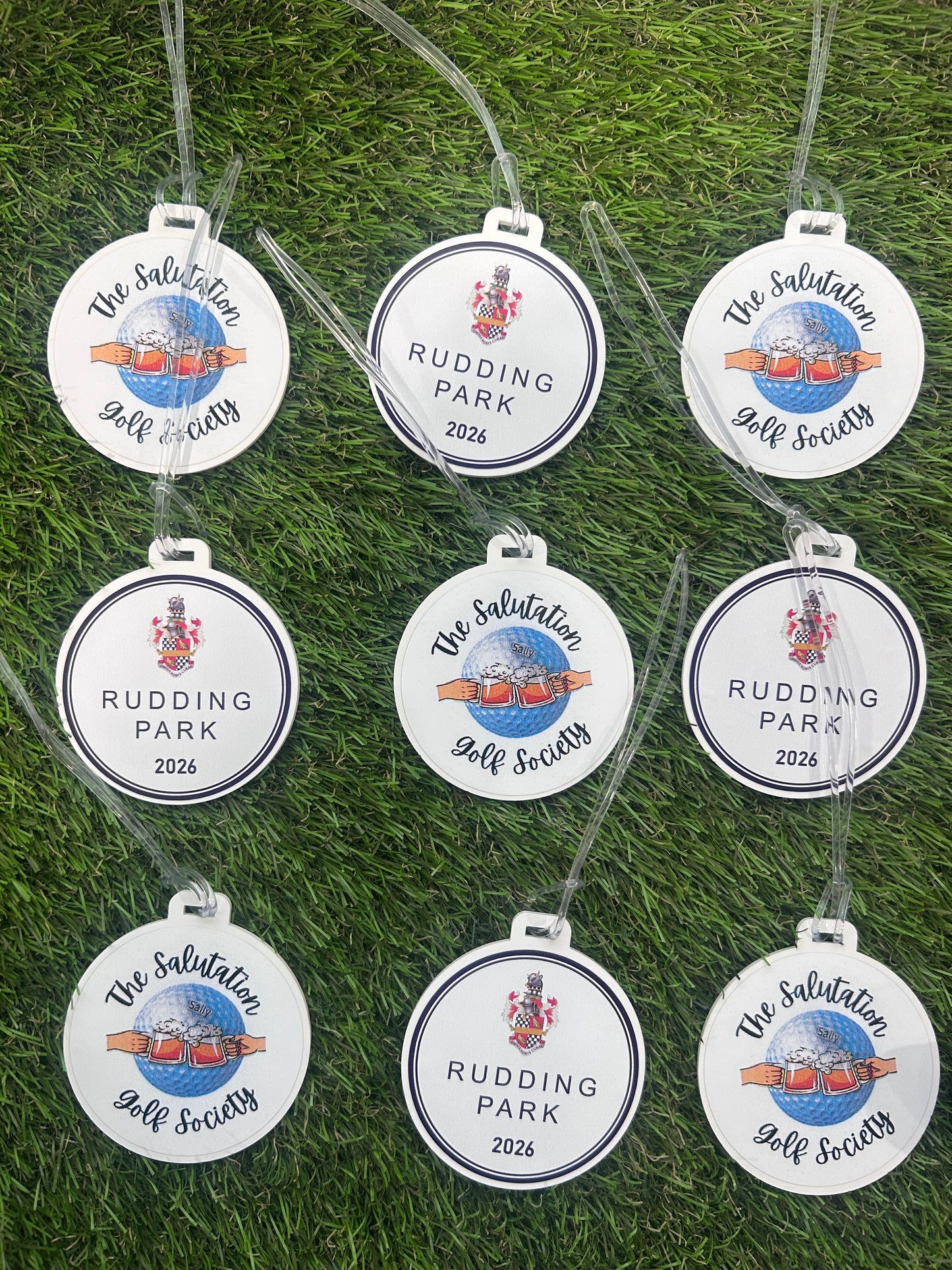 Round Personalised Golf Bag Tags