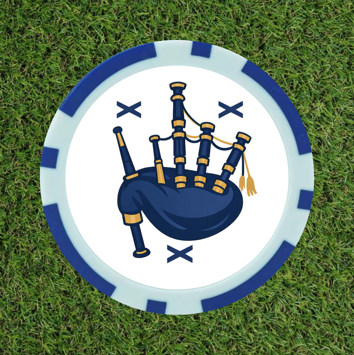 The Bagpipes – Premium Poker Chip Golf Ball Marker