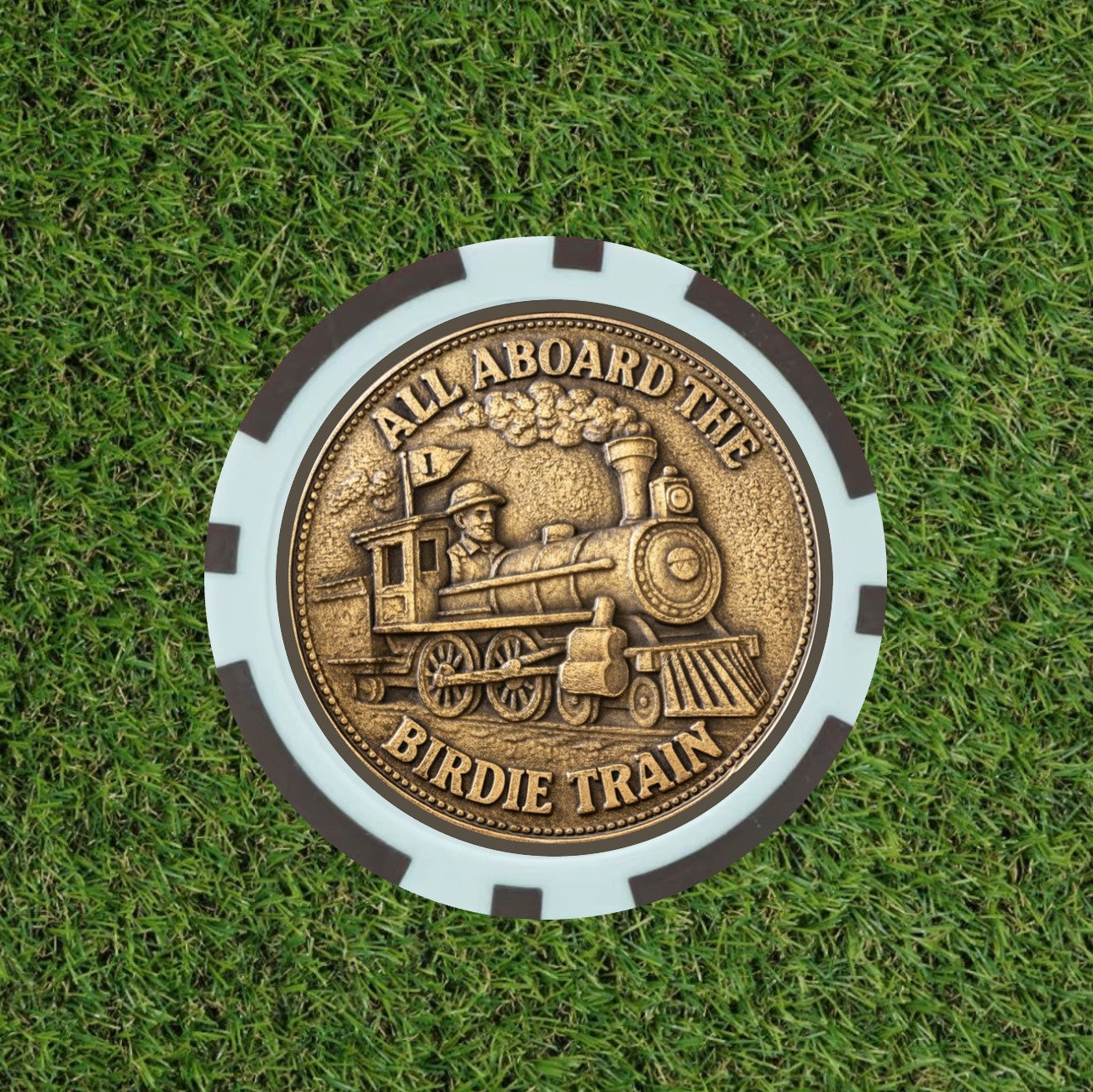 All aboard the "Birdie Train" Poker Chip