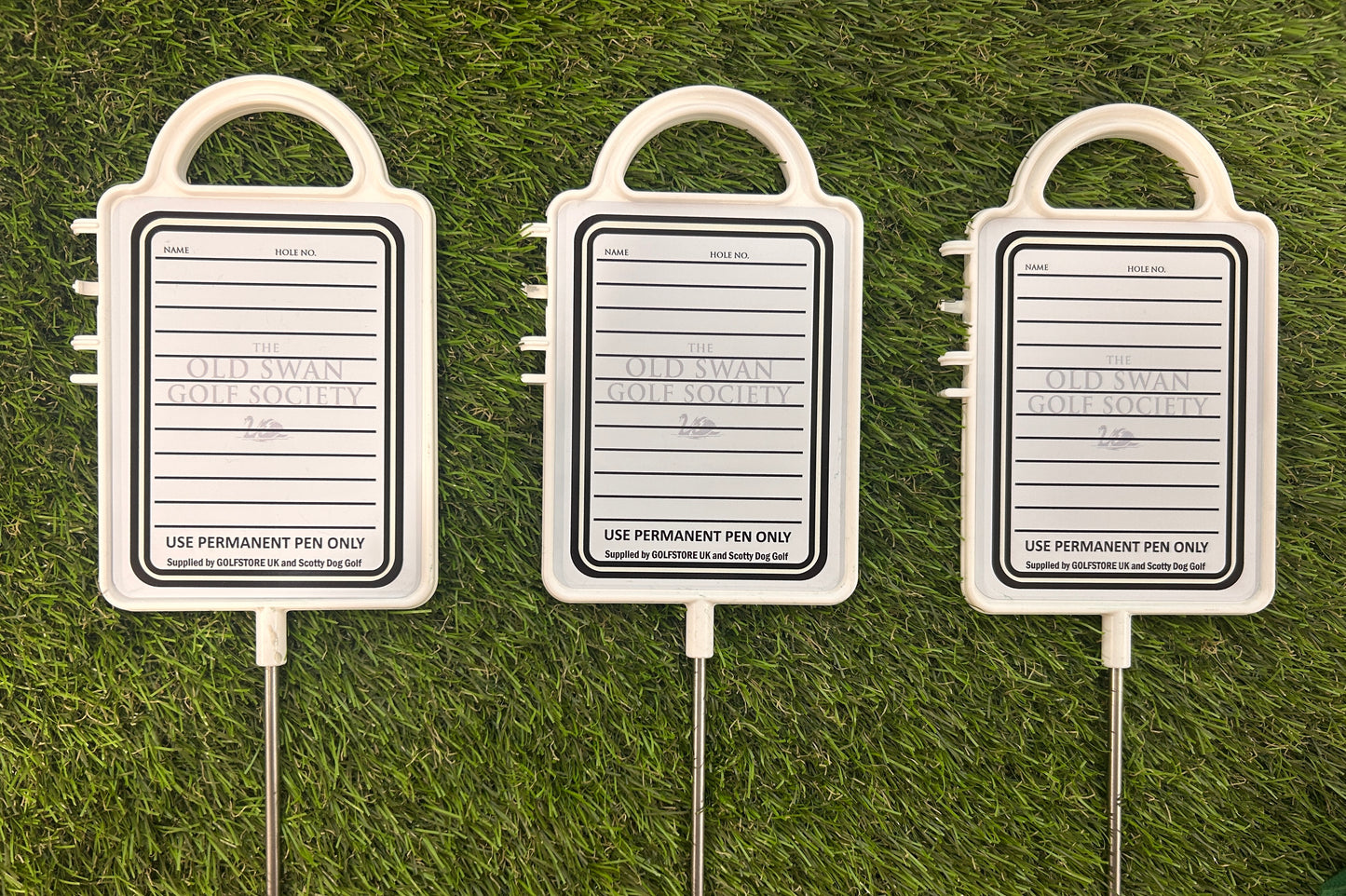 Two Personalised Golf Course Signs
