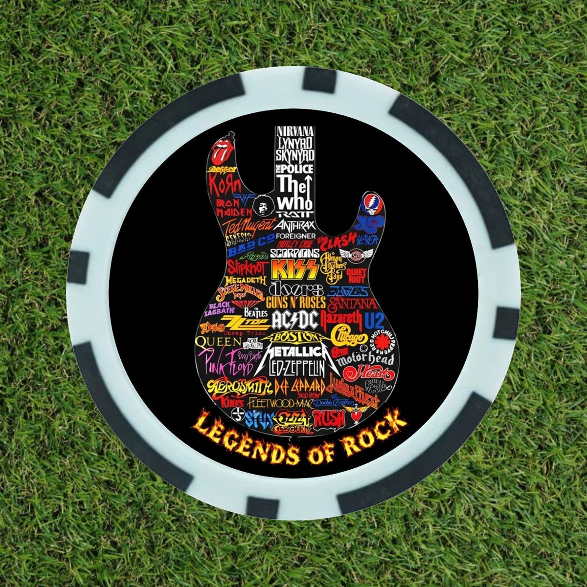 Legends of Rock – Premium Poker Chip Golf Ball Marker