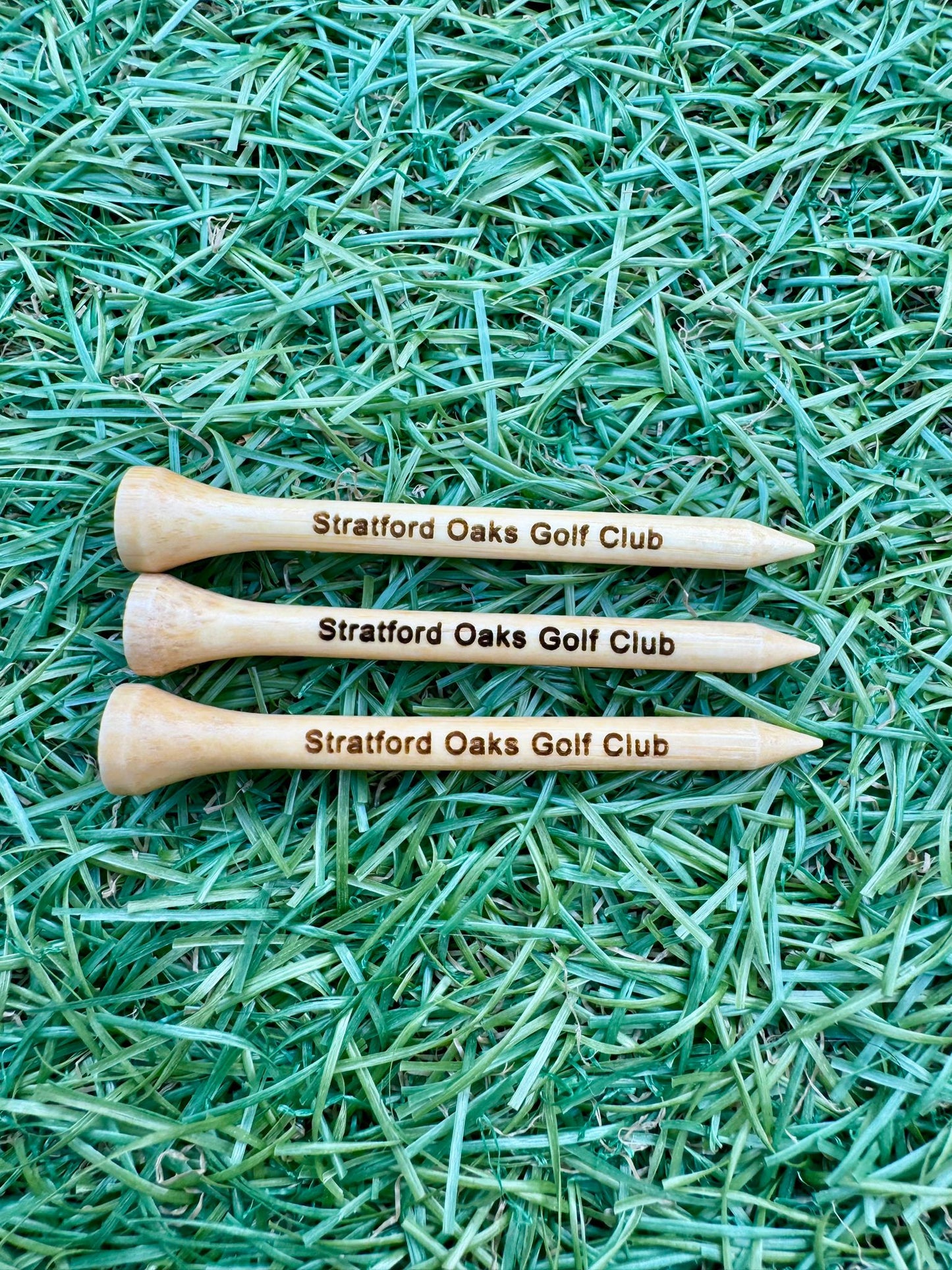 Engraved 70mm Bamboo Golf Tees