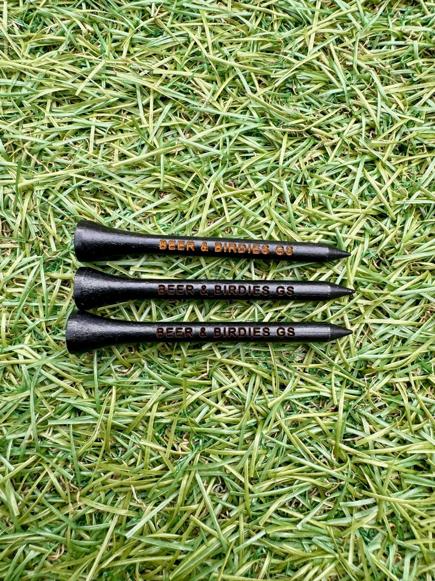 Engraved 70mm Bamboo Golf Tees