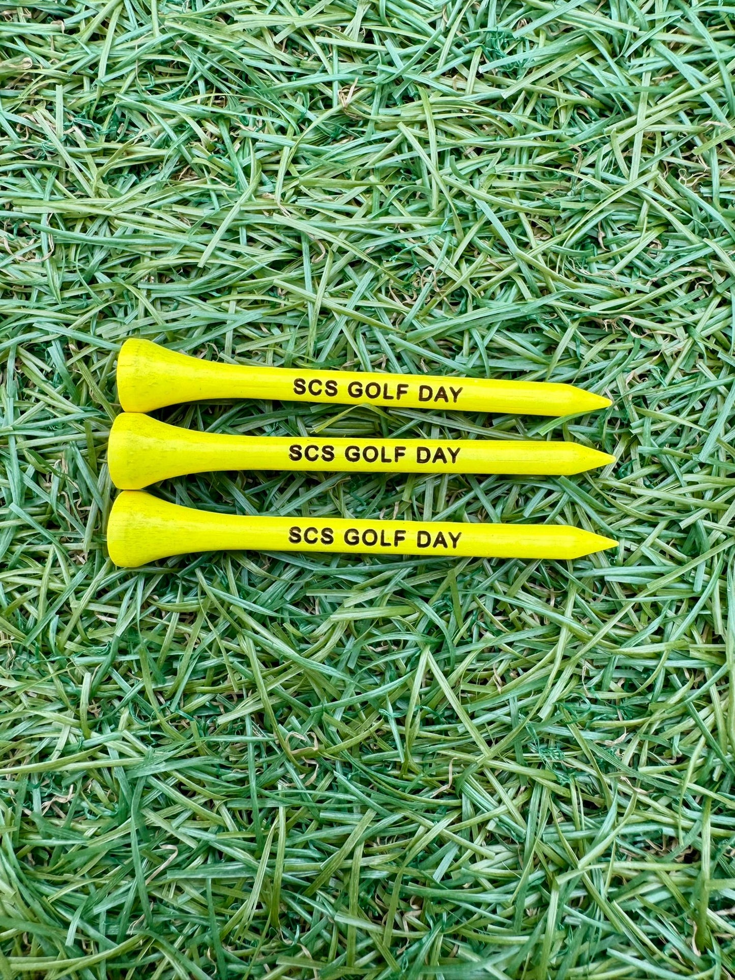Engraved 70mm Bamboo Golf Tees
