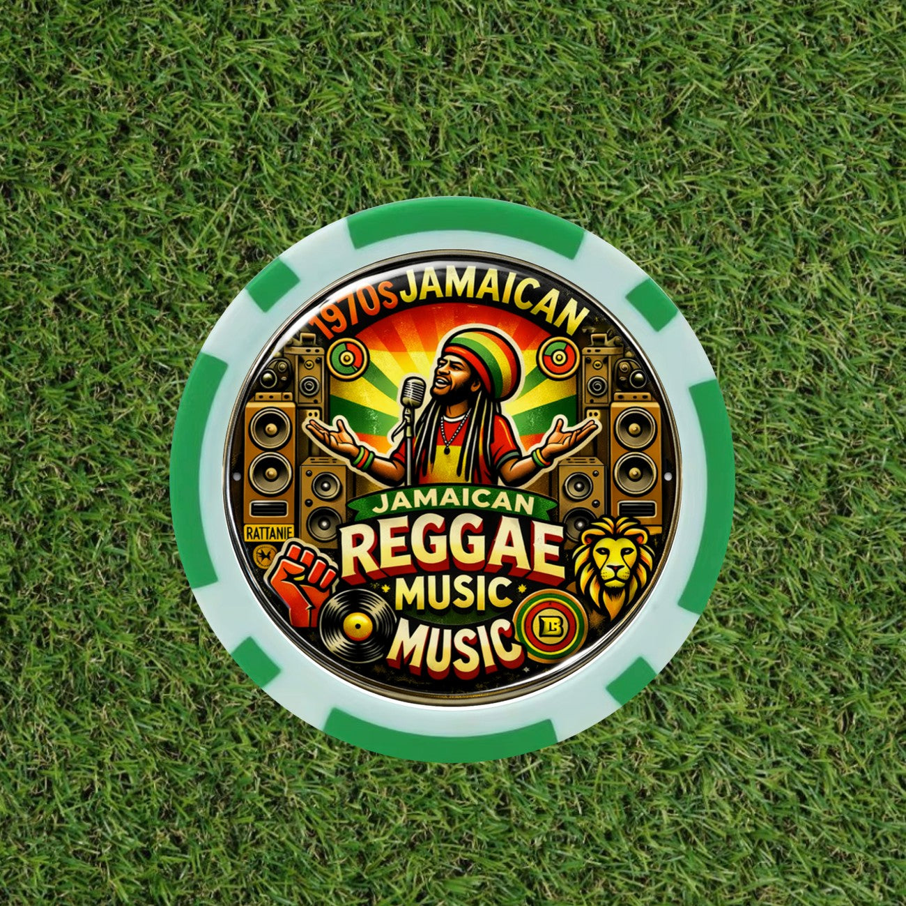 Reggae Music Golf Poker Chip