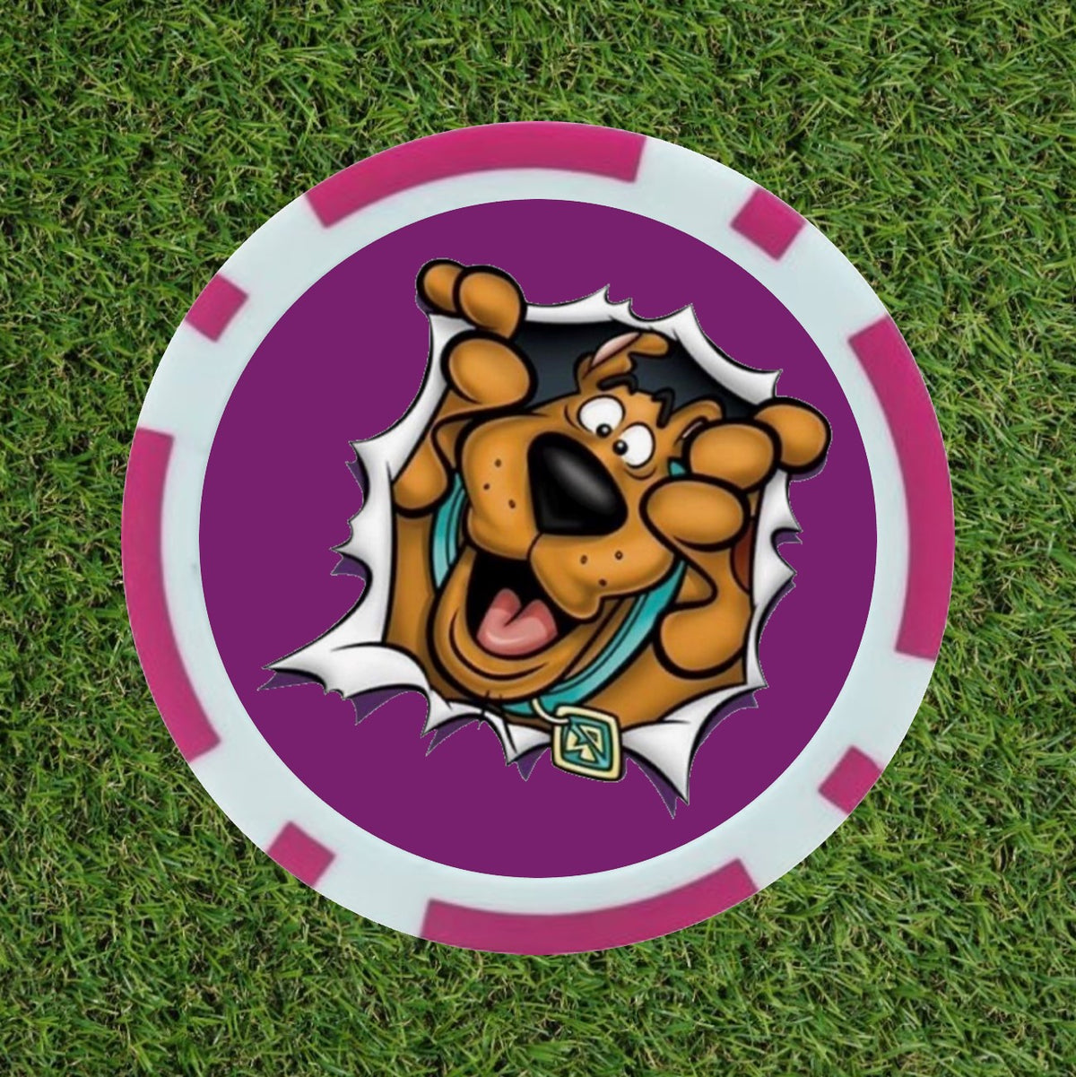 🐾 "Ruh-Roh! My Ball Is In The Rough!" – Custom Ball Marker & Poker Chip