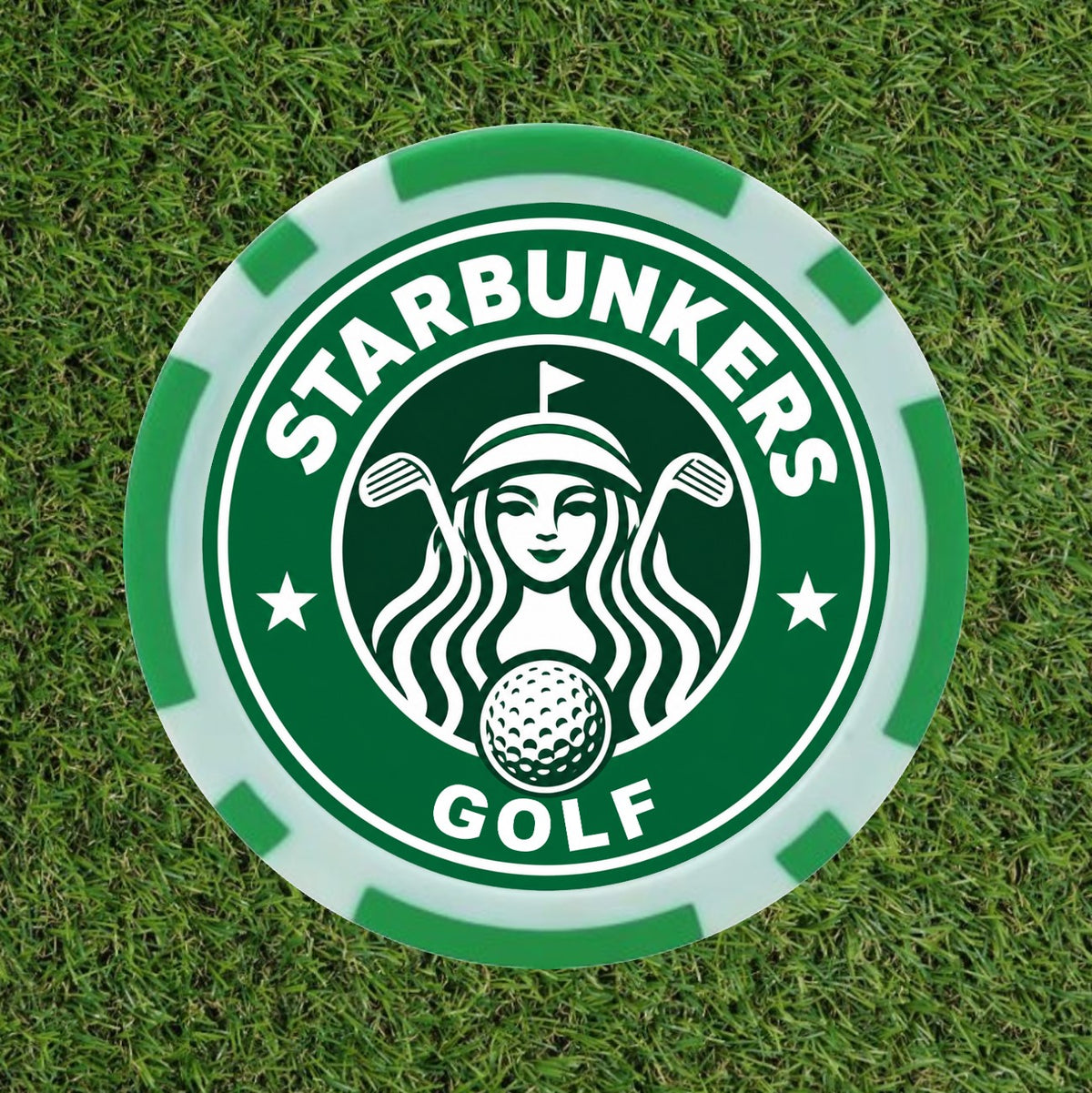 Starbunkers Premium Poker Chip Golf Ball Marker