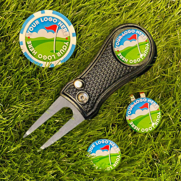 Personalised Metal Pitchfork Combo Set with Poker Chip