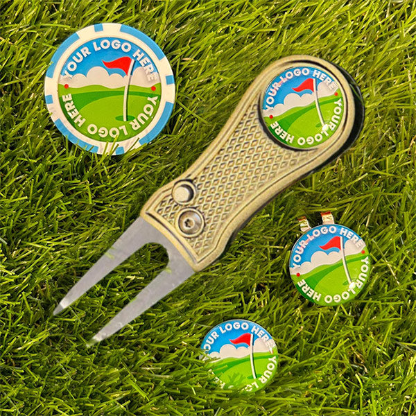 Personalised Metal Pitchfork Combo Set with Poker Chip