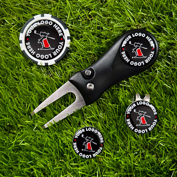 Personalised Plastic Pitchfork Combo Set with Poker Chip