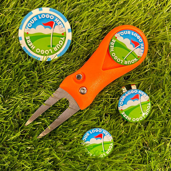 Personalised Plastic Pitchfork Combo Set with Poker Chip