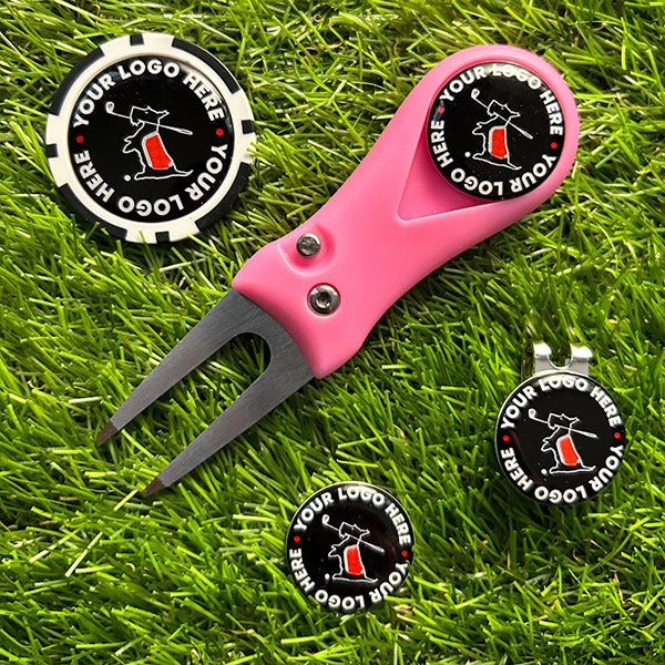 Personalised Plastic Pitchfork Combo Set with Poker Chip