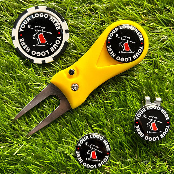 Personalised Plastic Pitchfork Combo Set with Poker Chip