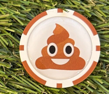 The Poo Emoji Funny Golf Poker Chip Ball Marker