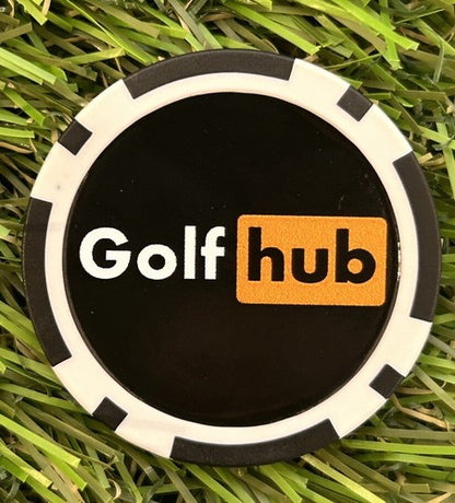 Golf Hub -  Clay Poker Chip - Golf Ball Marker - Funny