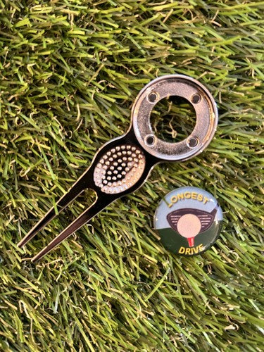 Longest Drive  METAL GOLF BALL MARKER AND PITCH REPAIR TOOL