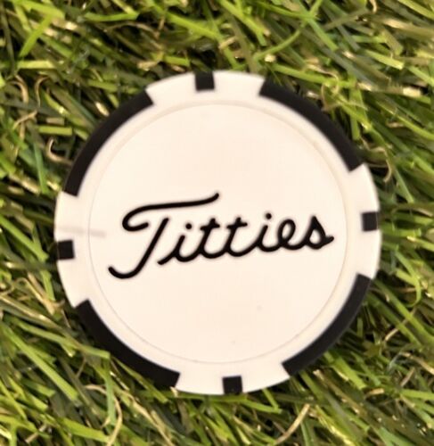 Titties - Magnetic Clay Poker Chip - Golf Ball Marker - Funny - UK Sel