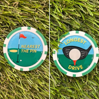 Nearest the Pin  and Longest Drive - Winner Golf  Poker Chips Marker