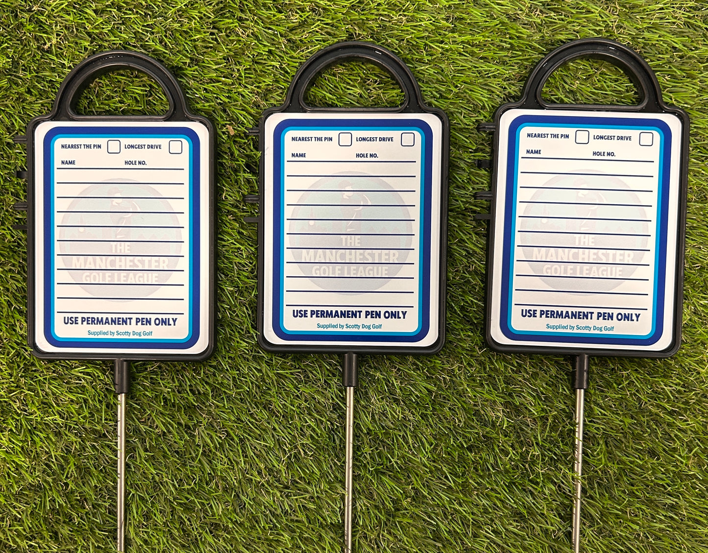 Two Personalised Golf Course Signs