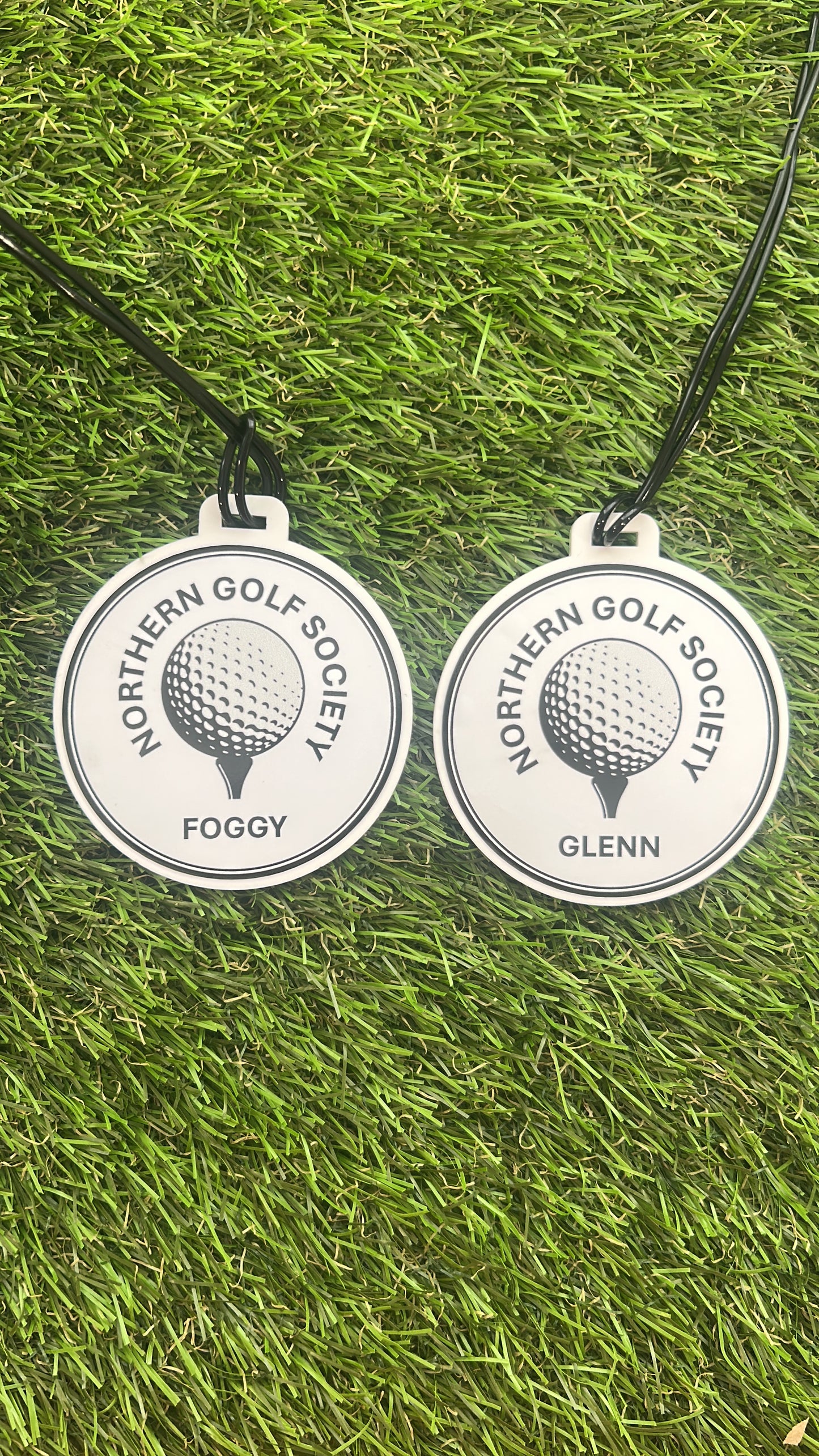Round Personalised Golf Bag Tags