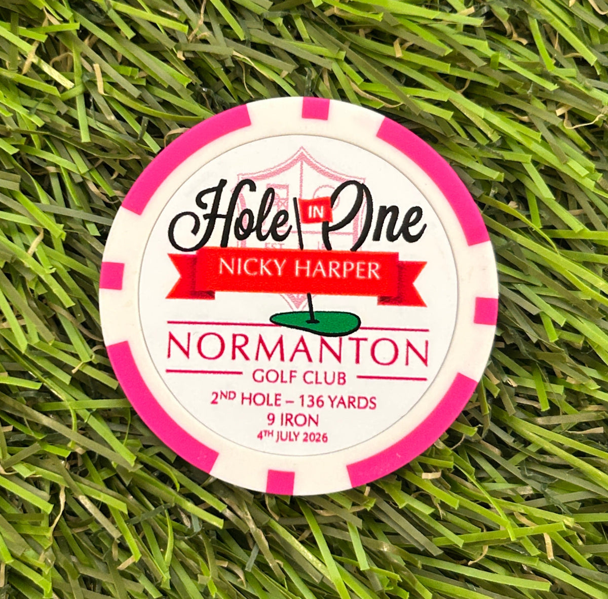 Hole in One Celebratory Poker Chip