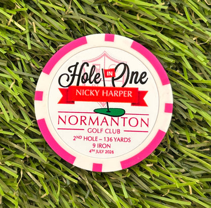 Hole in One Celebratory Poker Chip