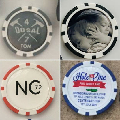 Personalised Poker Chips - Golf Society - Stag - Trips Away - Golf Day