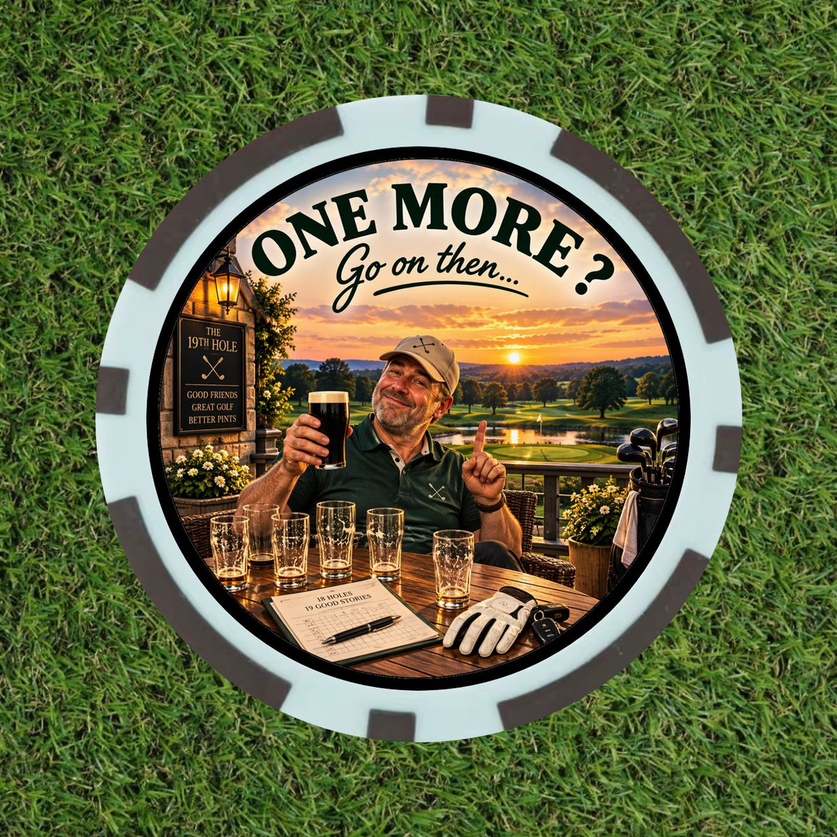 The Golfer's Dilemma™ Decision Chip
ONE MORE? / NO MORE!