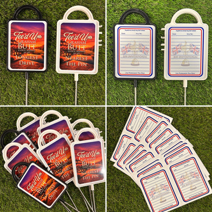 Two Personalised Golf Course Signs