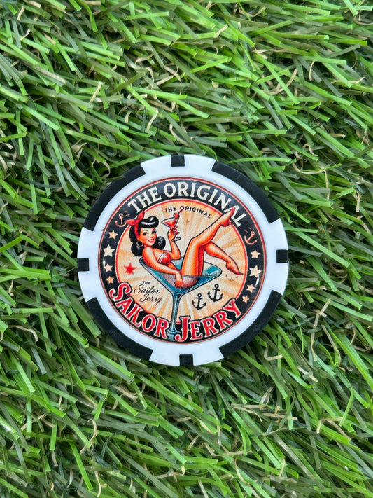 Sailor Jerry Rum Golf Poker Chip