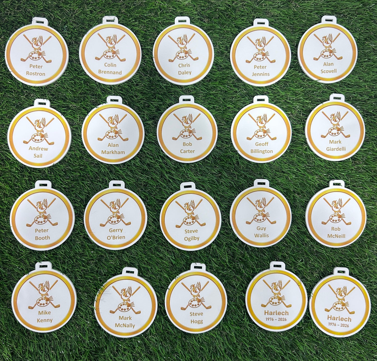 Round Personalised Golf Bag Tags