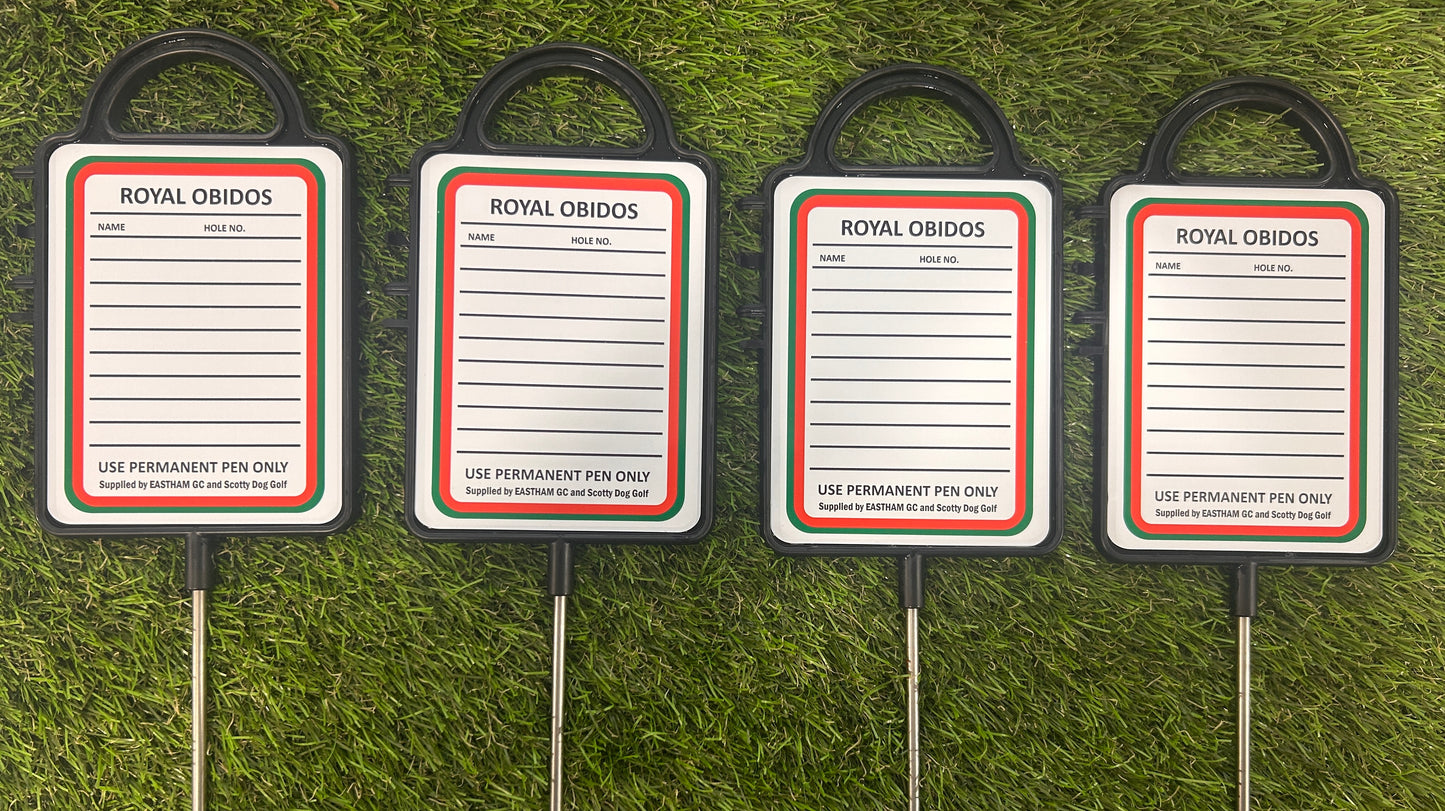 Two Personalised Golf Course Signs