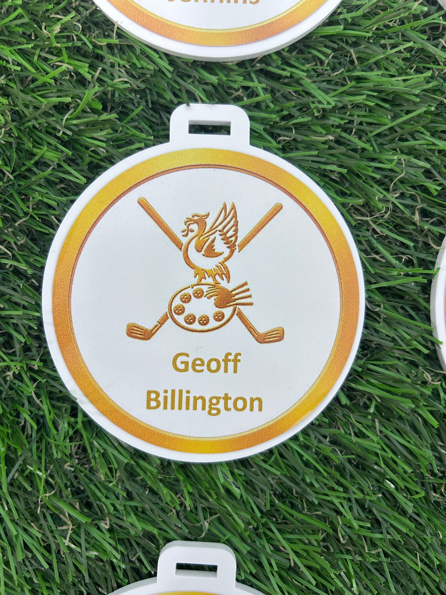 Round Personalised Golf Bag Tags