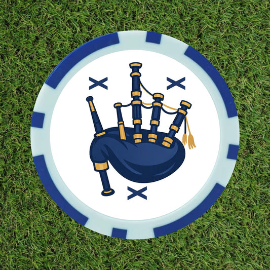The Bagpipes – Premium Poker Chip Golf Ball Marker