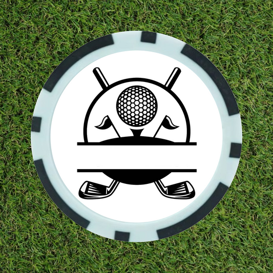 Custom Monogram Golf Ball Marker Poker Chips