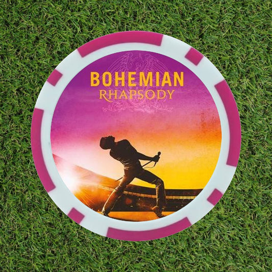 Queen "Bohemian Rhapsody" Movie Silhouette Poker Chip Golf Ball Marker