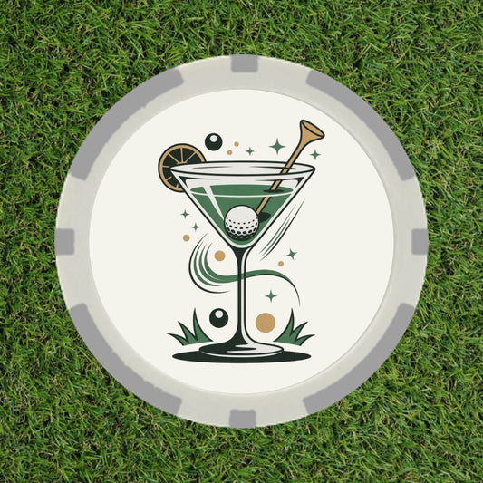 The Mid-Round Martini – Premium Poker Chip Golf Ball Marker