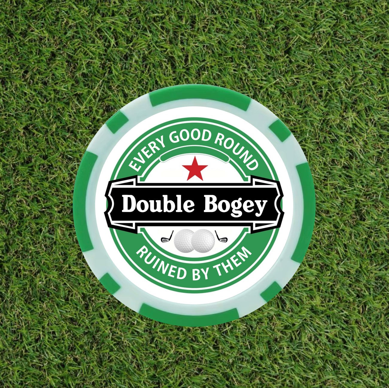 Heineken Themed Funny Golf Poker Chips