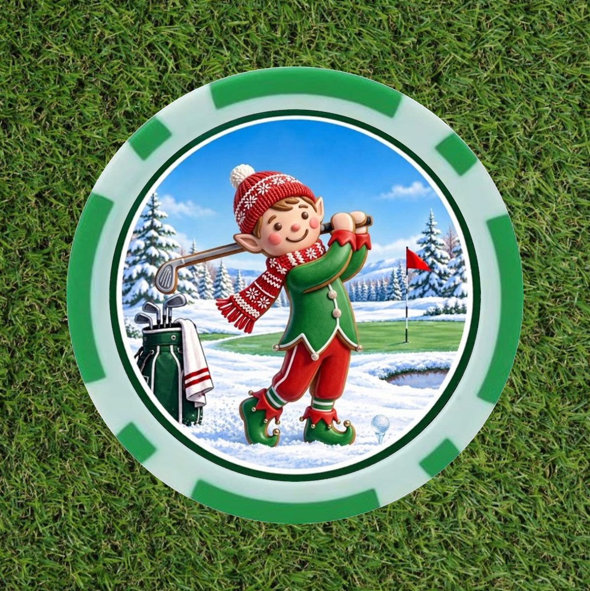 Santa & His Helpers Christmas Golf Poker Chip Bundle (5-Variants)