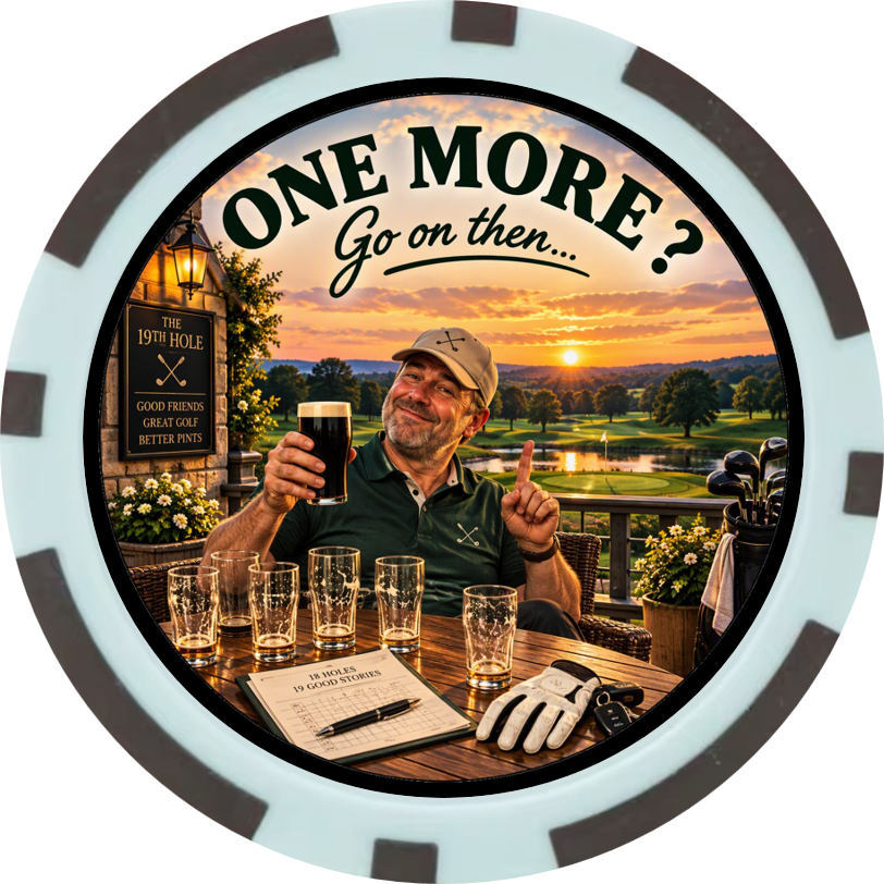 The Golfer's Dilemma™ Decision Chip
ONE MORE? / NO MORE!