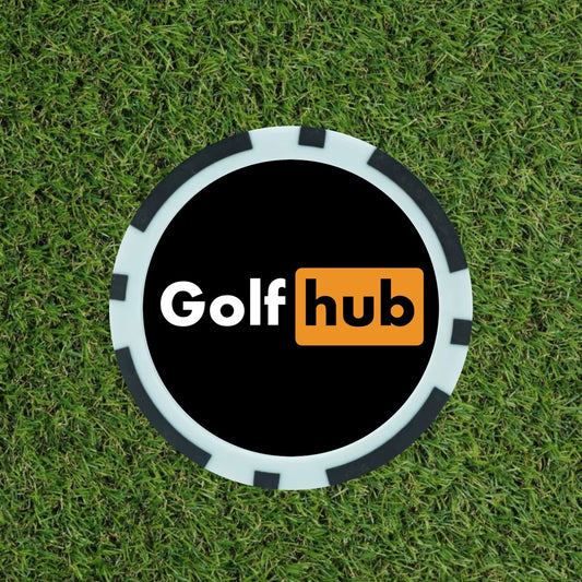 Golf Hub -  Clay Poker Chip - Golf Ball Marker - Funny