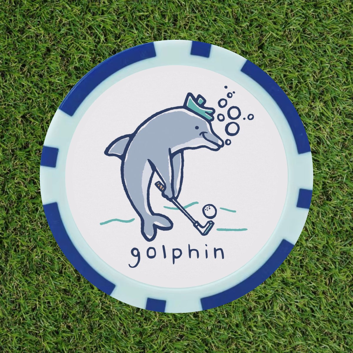 The Golphin – Premium Poker Chip Golf Ball Marker