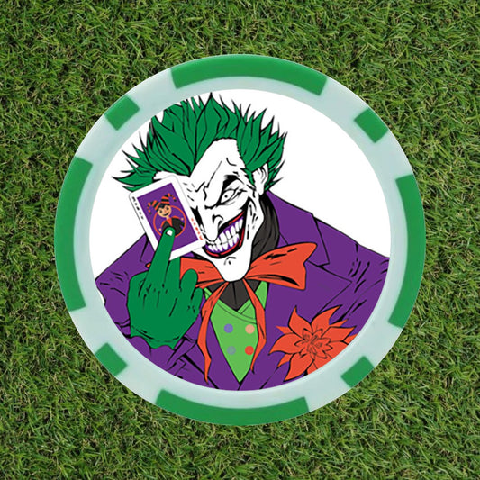 Joker Golf Ball Marker - Premium Comic Style Poker Chip Marker