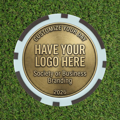 Premium Brass-Style Golf Competition Winning Poker Chips (Pick 'N' Mix)