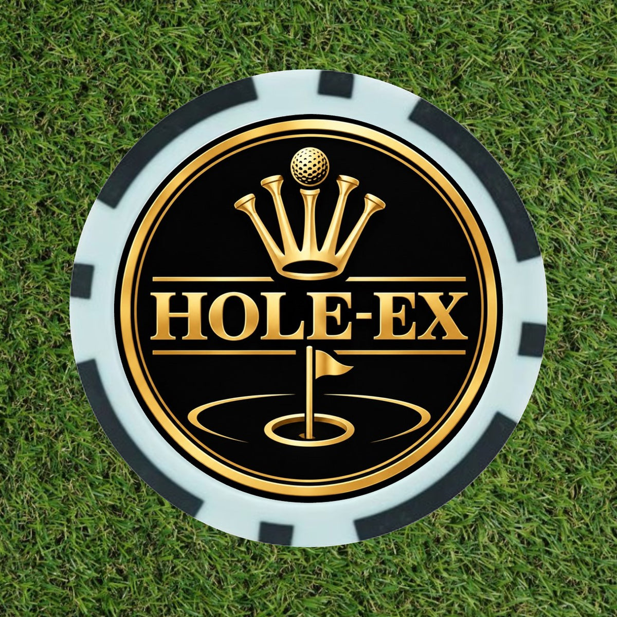 HOLE-EX Premium Poker Chip Golf Ball Marker
